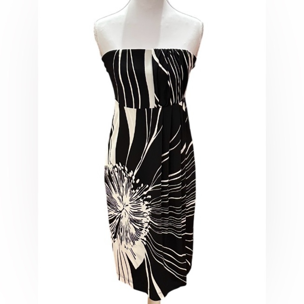 The Limited‎ Black and White Strapless Dress Fully Lined Size Small